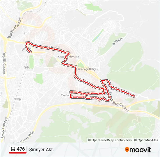 476 Bus Line Map