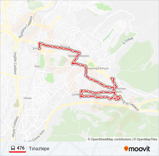 476 bus Line Map