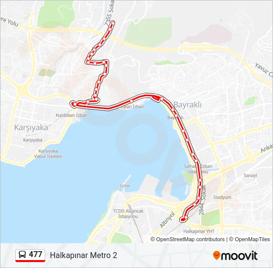 477 Bus Line Map