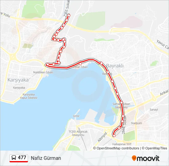477 Bus Line Map