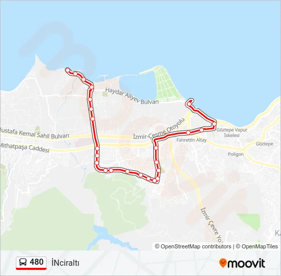480 Bus Line Map