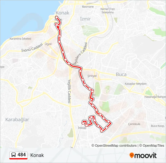484 Bus Line Map