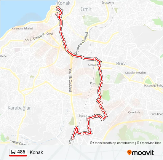 485 Bus Line Map
