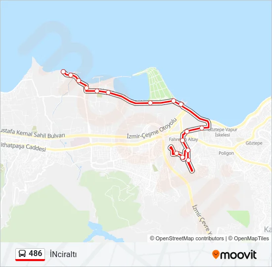 486 Bus Line Map