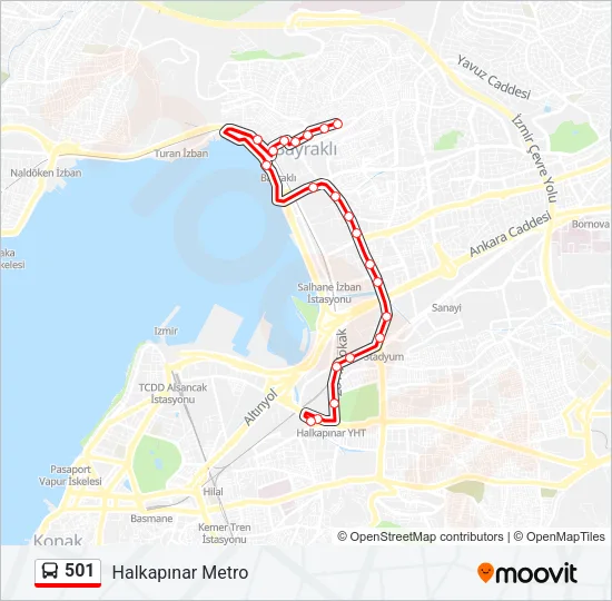 501 Bus Line Map