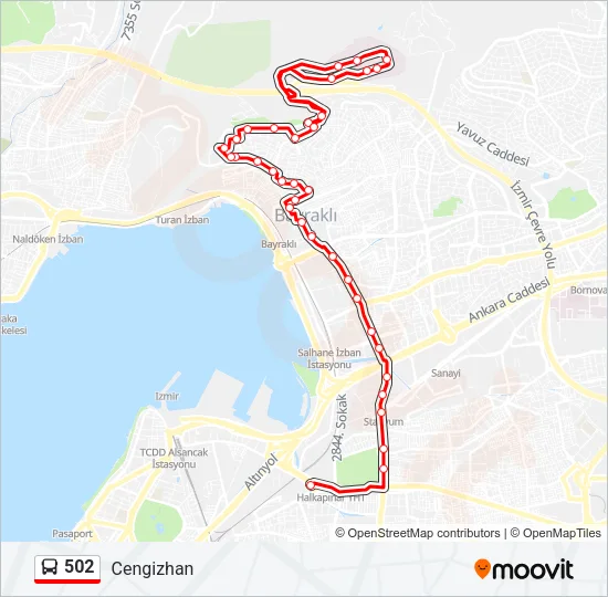 502 Bus Line Map