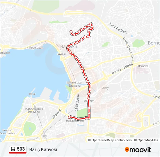 503 Bus Line Map