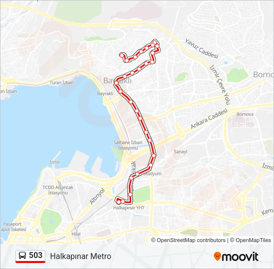 503 Bus Line Map