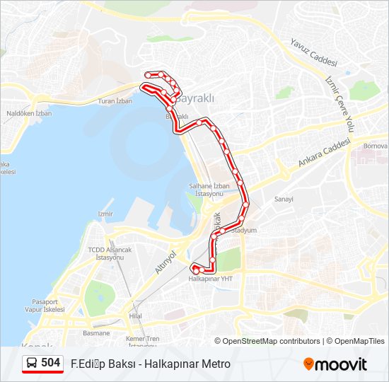 504 bus Line Map