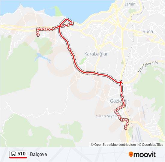 510 bus Line Map