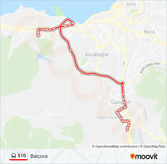 510 Bus Line Map