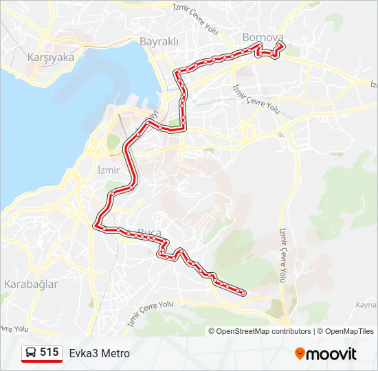 515 Bus Line Map