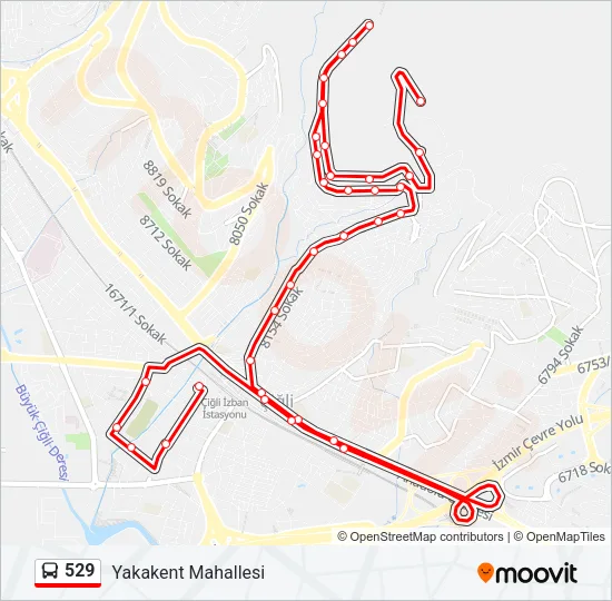 529 Bus Line Map