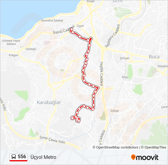 556 bus Line Map