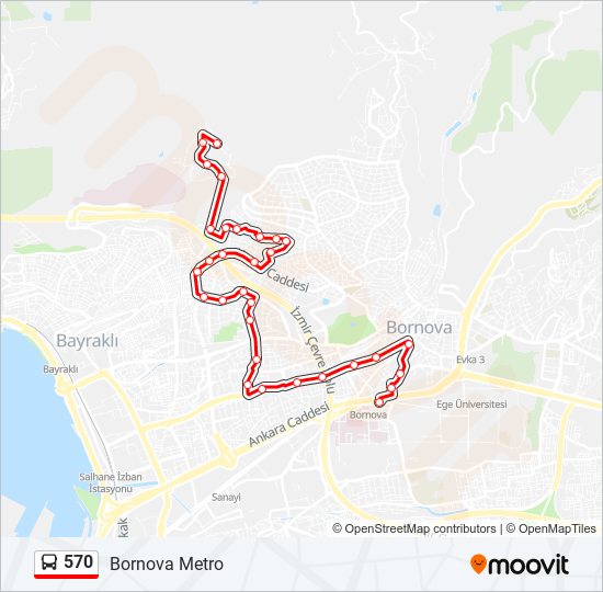 570 Guzergahi Saatleri Duraklari Ve Haritasi Bornova Metro