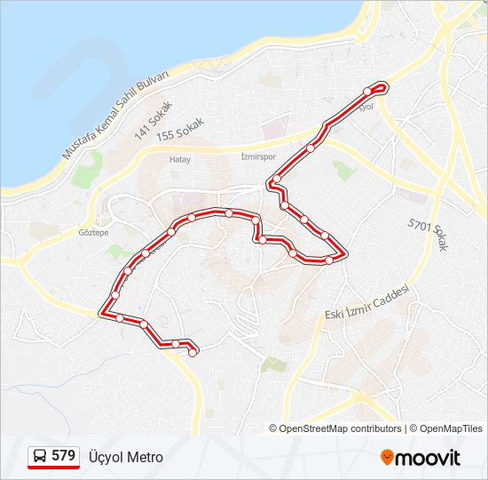 579 bus Line Map