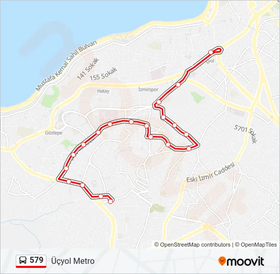 579 Bus Line Map
