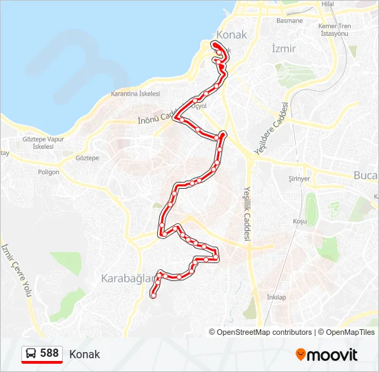 588 Bus Line Map