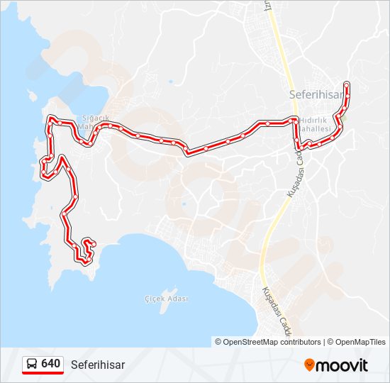 640 bus Line Map