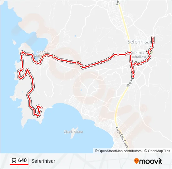 640 Bus Line Map