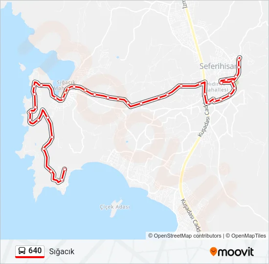 640 Bus Line Map