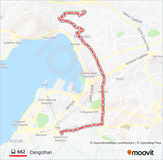 662 Bus Line Map