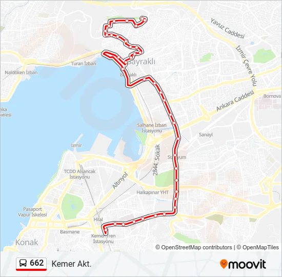 662 Bus Line Map