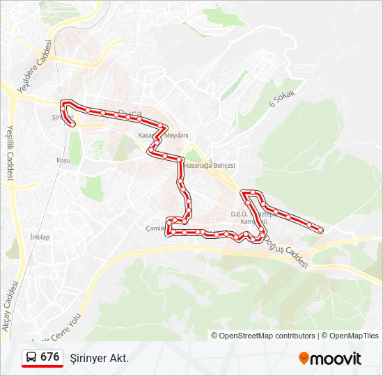676 Bus Line Map