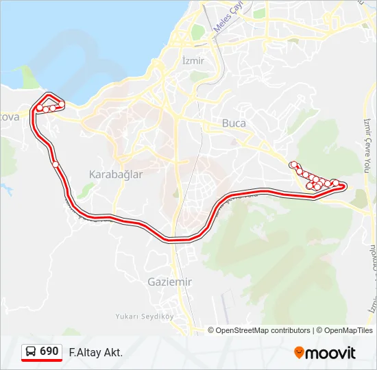 690 Bus Line Map