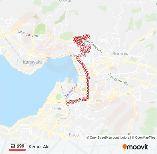 699 Bus Line Map