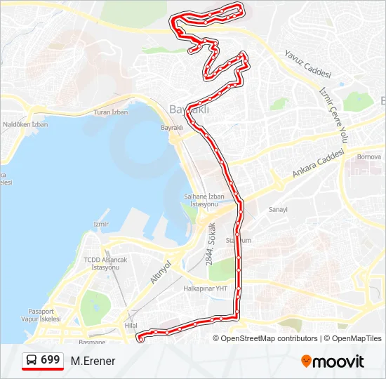 699 Bus Line Map