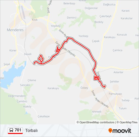 701 bus Line Map