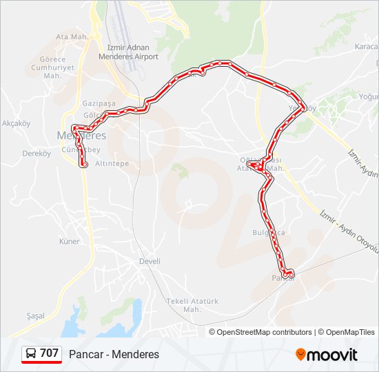 707 bus Line Map