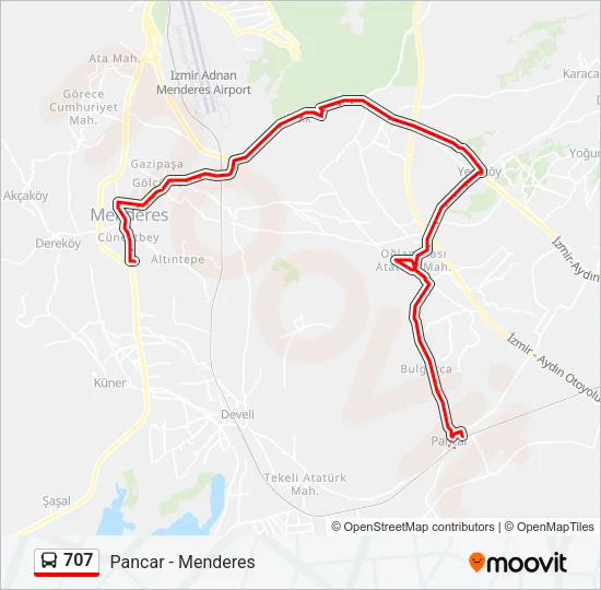 707 Bus Line Map
