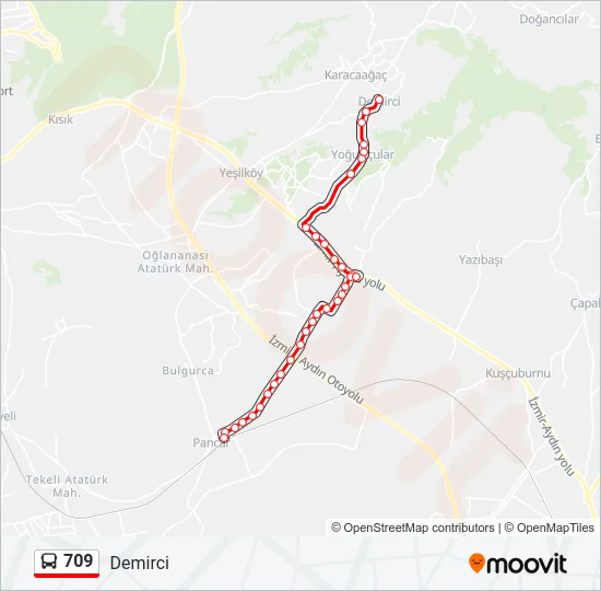 709 Bus Line Map
