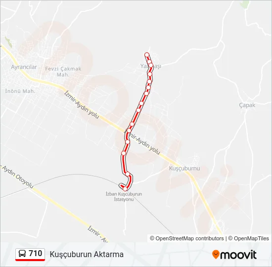 710 Bus Line Map