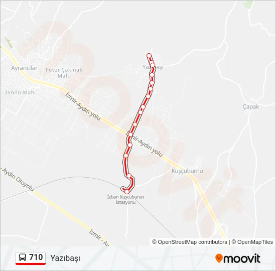 710 Bus Line Map