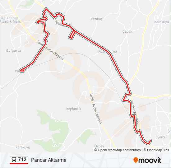 712 bus Line Map