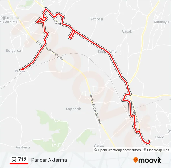 712 Bus Line Map