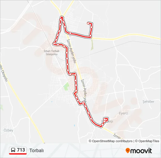 713 Bus Line Map