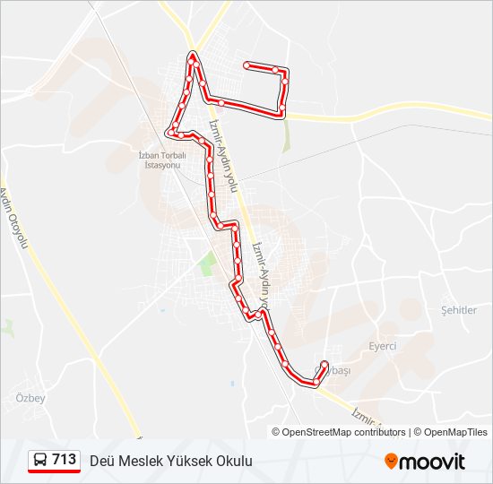 713 bus Line Map