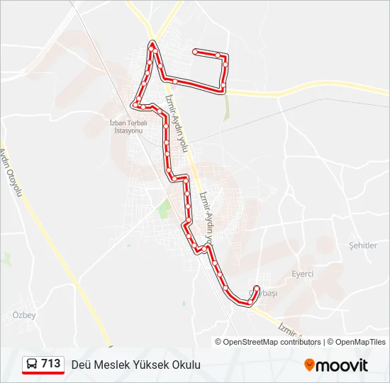 713 Bus Line Map