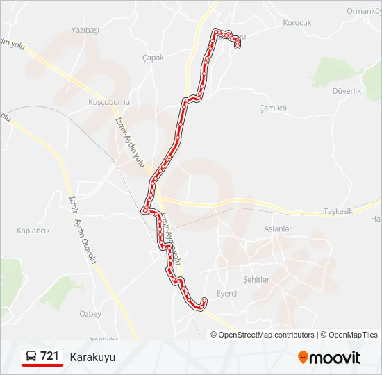 721 Bus Line Map