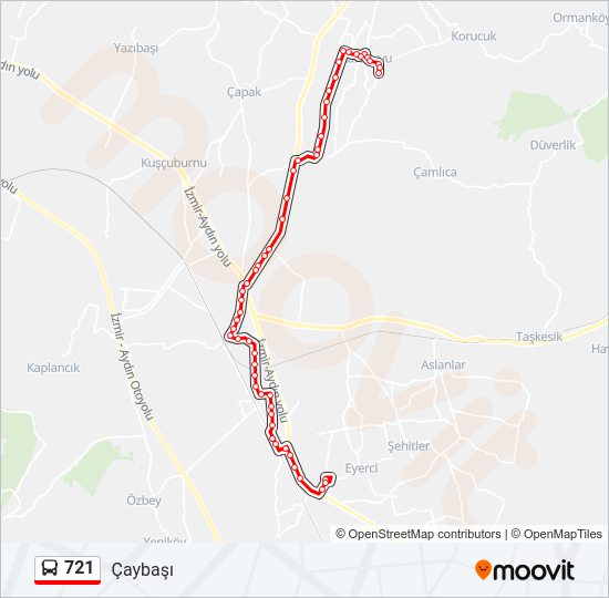 721 bus Line Map