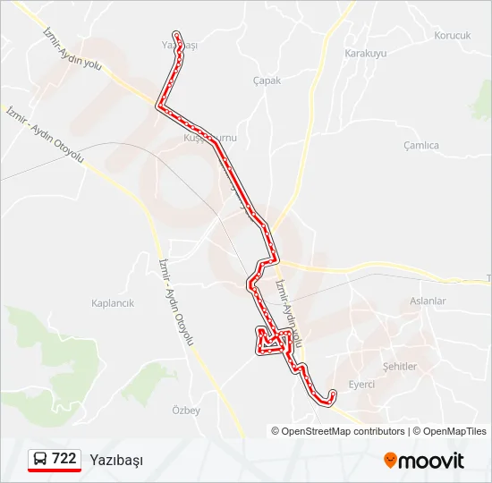 722 Bus Line Map