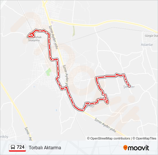 724 bus Line Map