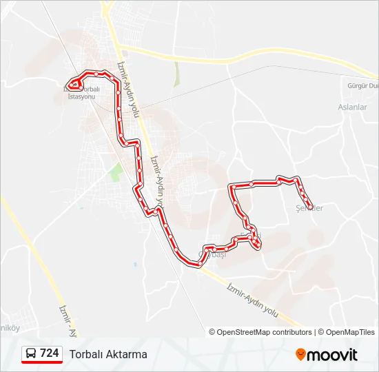 724 Bus Line Map