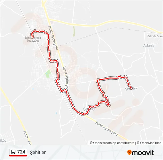 724 Bus Line Map