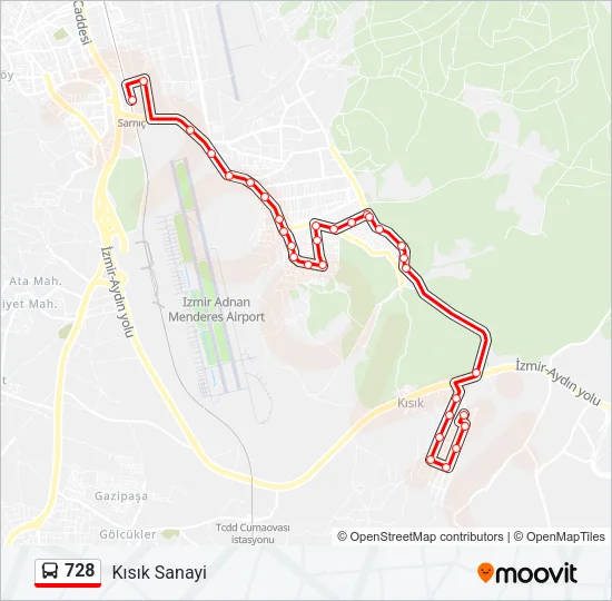 728 Bus Line Map