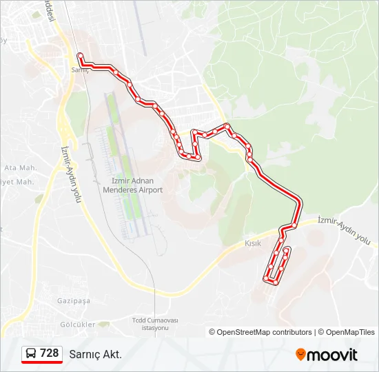 728 Bus Line Map